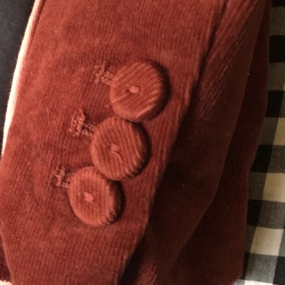 H&M Rust Corduroy Fitted Stretch Blazer - Picture 6 of 6